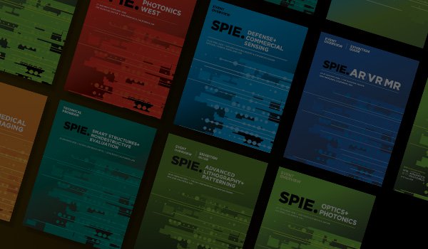 SPIE Proceedings covers in arranged in a stack
